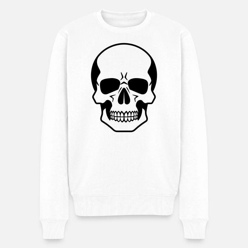 Tête de mort - Pull Premium bio Homme - blanc