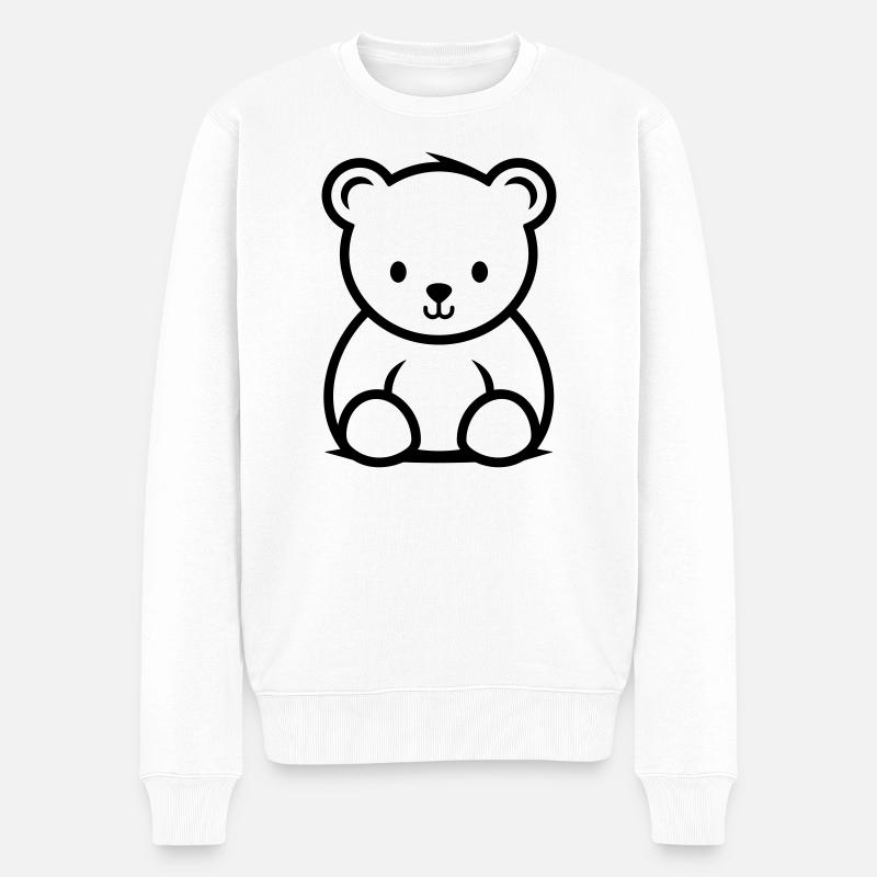 Ourson - Pull Premium bio Homme - blanc