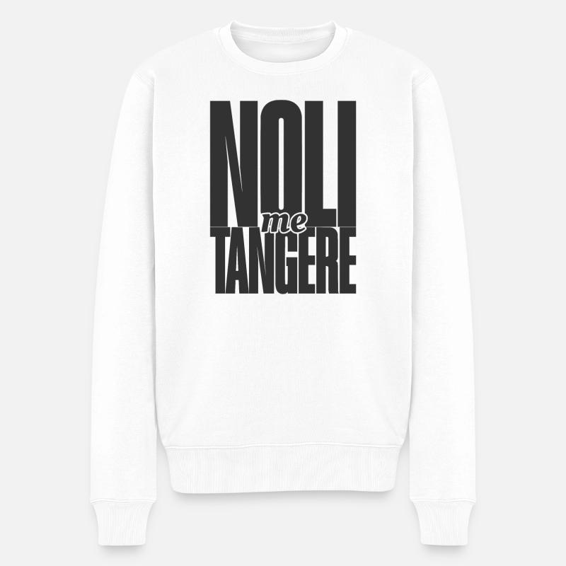 Fass mich nicht an - Männer Premium Bio Pullover - Weiß