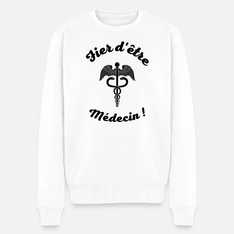 Fier d être médecin ! - Pull Premium bio Homme - blanc
