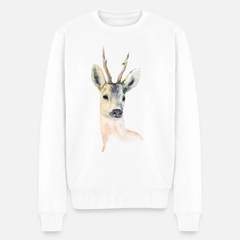 Deer 1.0 - Pull Premium bio Homme - blanc