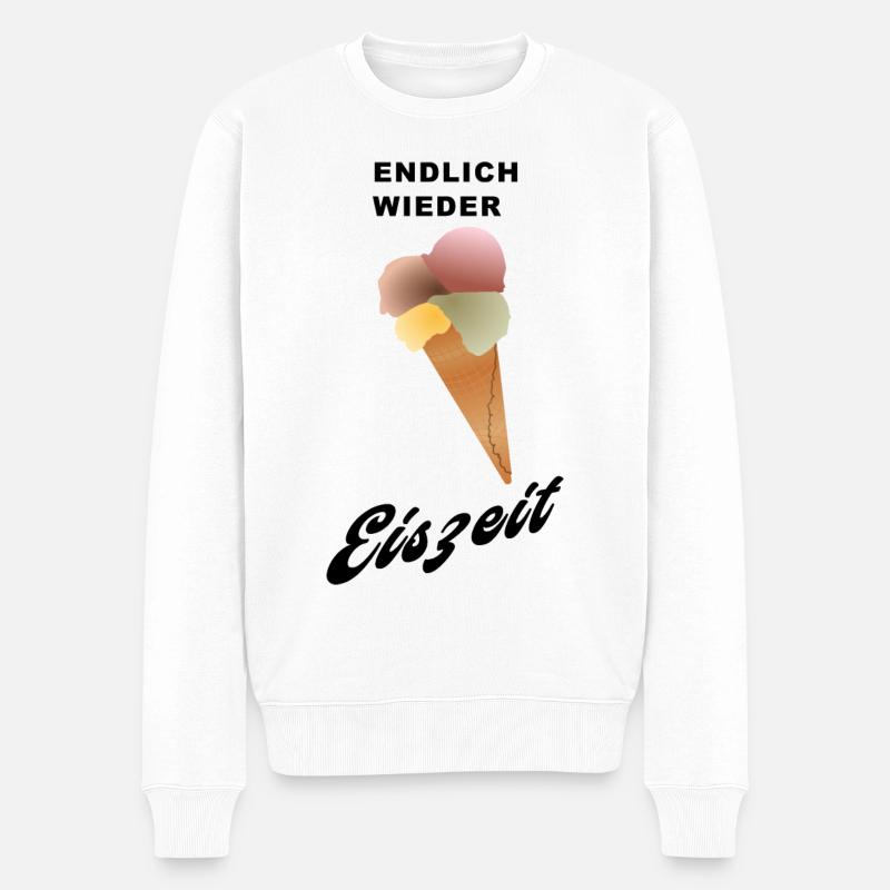 endlich wieder EISZEIT - Männer Premium Bio Pullover - Weiß
