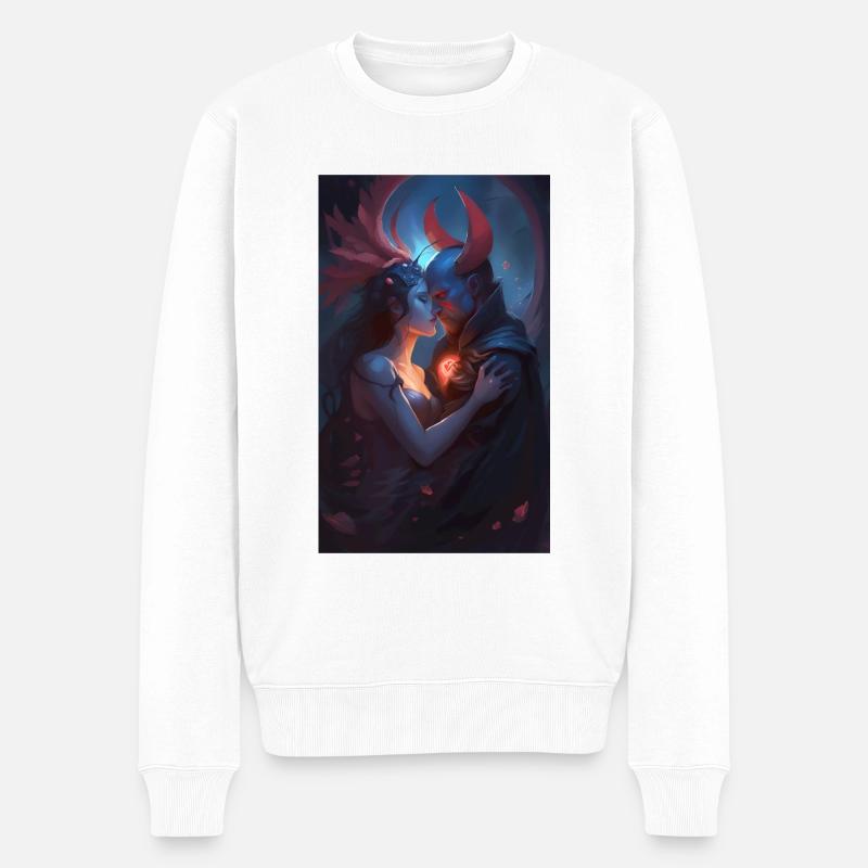 Scène d’amour Demons Fantasy - Pull Premium bio Homme - blanc