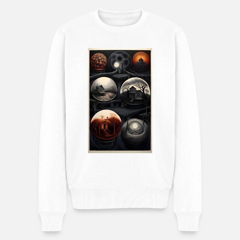 7 Kugeln des Grauens - Männer Premium Bio Pullover - Weiß