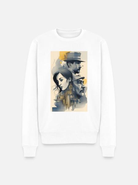 Family generations ink - Men's Premium Organic Jumper - white