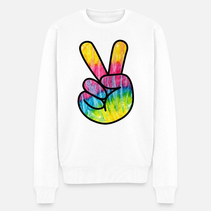 Signe motard psychédélique - Pull Premium bio Homme - blanc