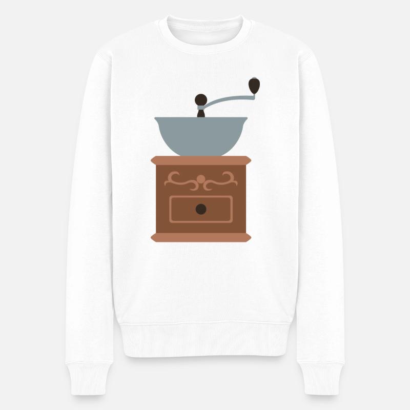 Moulin à café - Pull Premium bio Homme - blanc