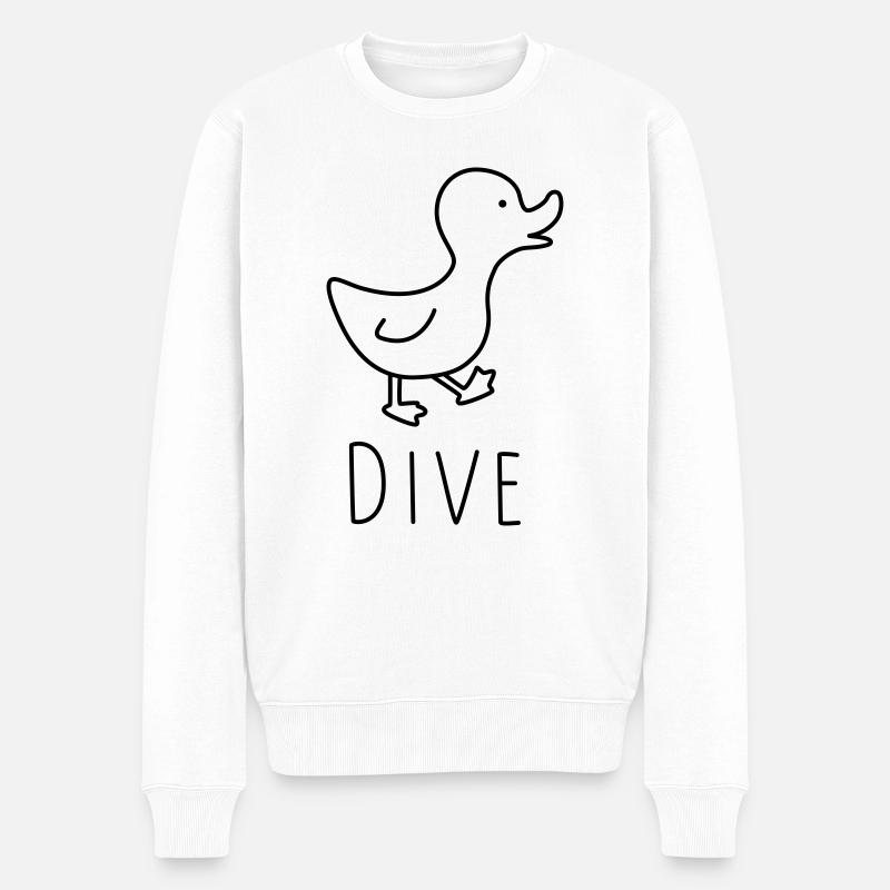 Duck Dive - Männer Premium Bio Pullover - Weiß