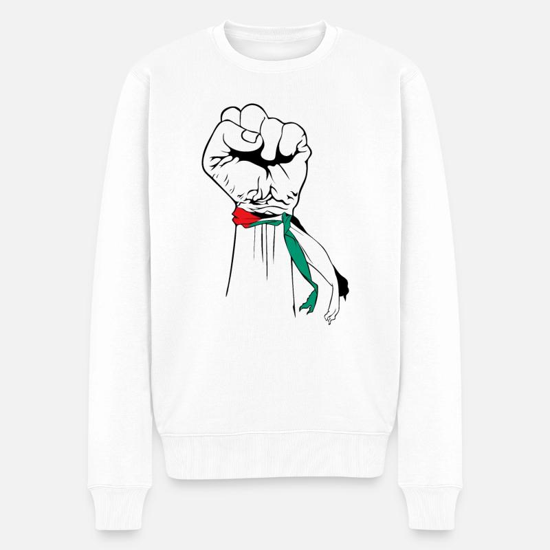 la Palestine libre - Pull Premium bio Homme - blanc