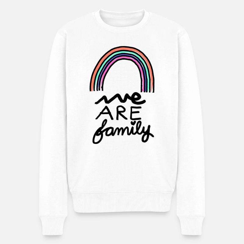We Are Family - Männer Premium Bio Pullover - Weiß