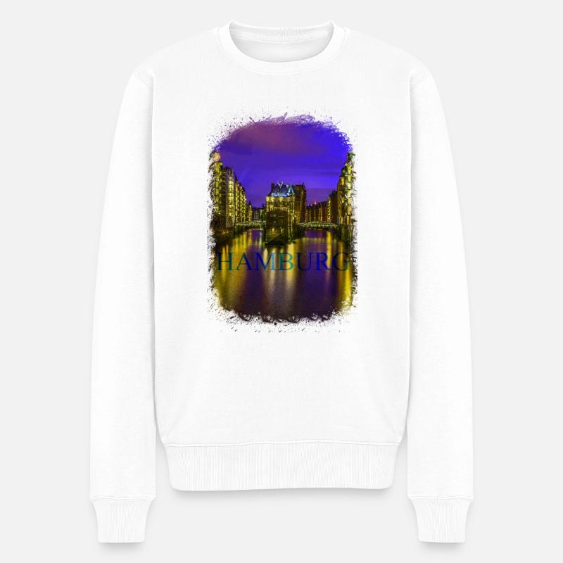 Port de Hambourg - Pull Premium bio Homme - blanc
