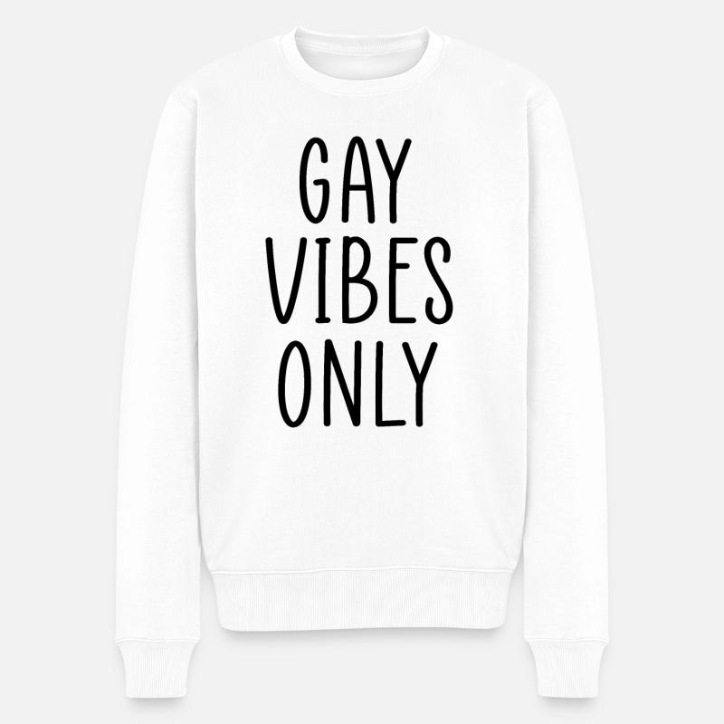 Nur schwule Vibes - Männer Premium Bio Pullover - Weiß
