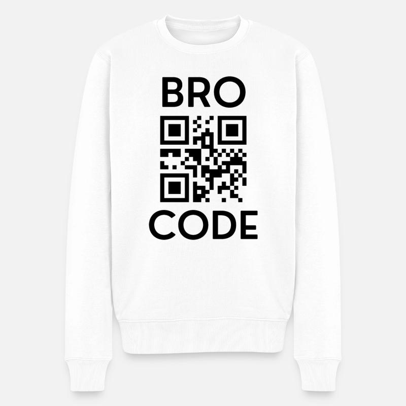 Drôle de code Bro - Pull Premium bio Homme - blanc