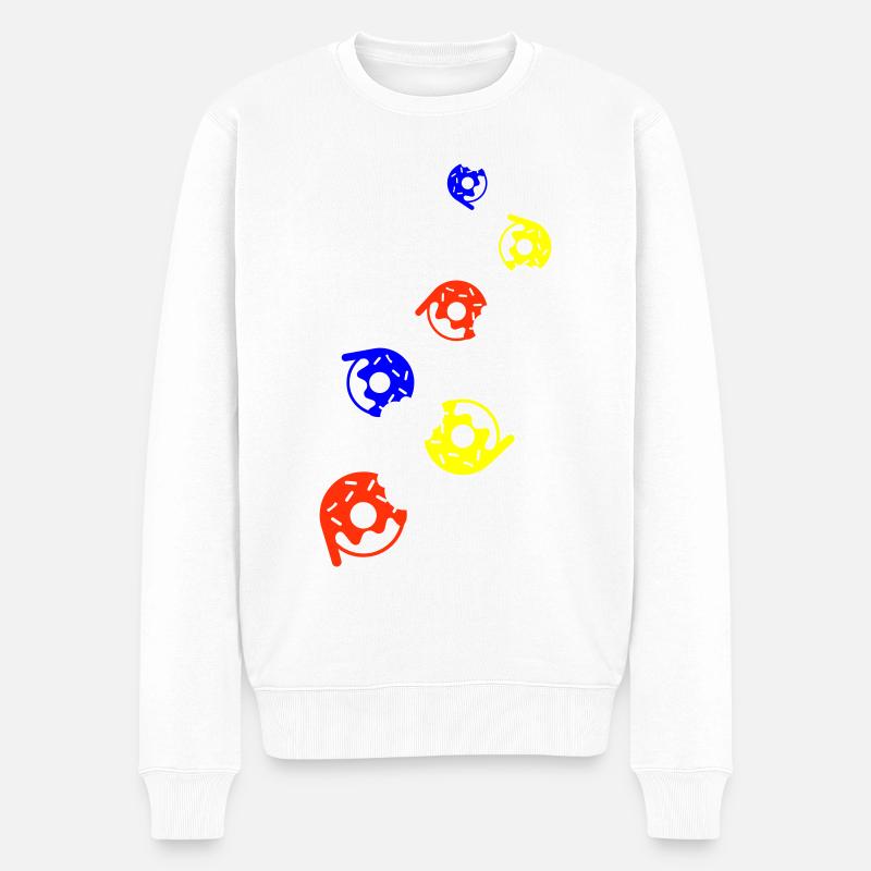 Donut Symbol - Männer Premium Bio Pullover - Weiß