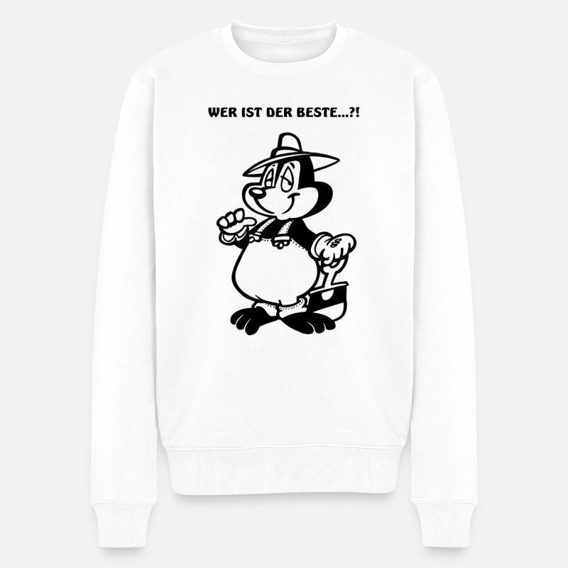 Wer ist der beste...?! - Männer Premium Bio Pullover - Weiß