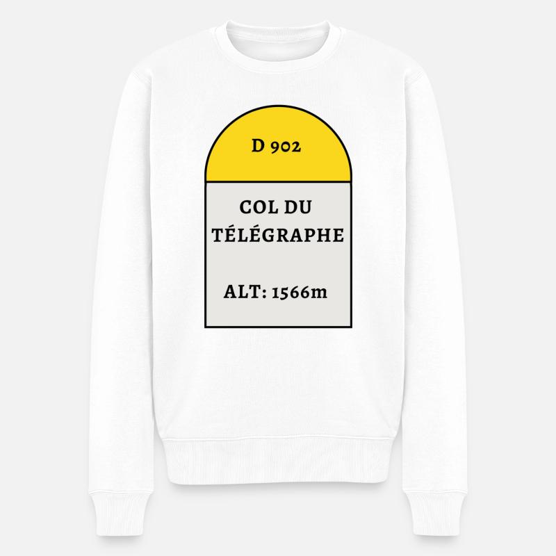 Col du Télégraphe - Pull Premium bio Homme - blanc
