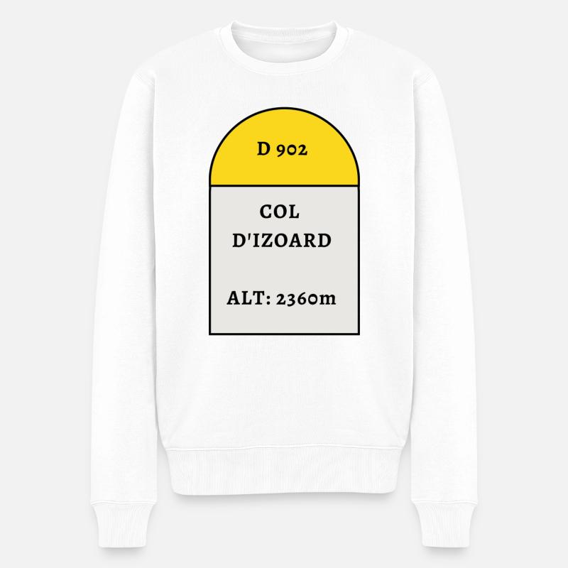 Col d'Izoard - Männer Premium Bio Pullover - Weiß