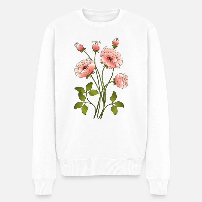 Fleur - Pull Premium bio Homme - blanc