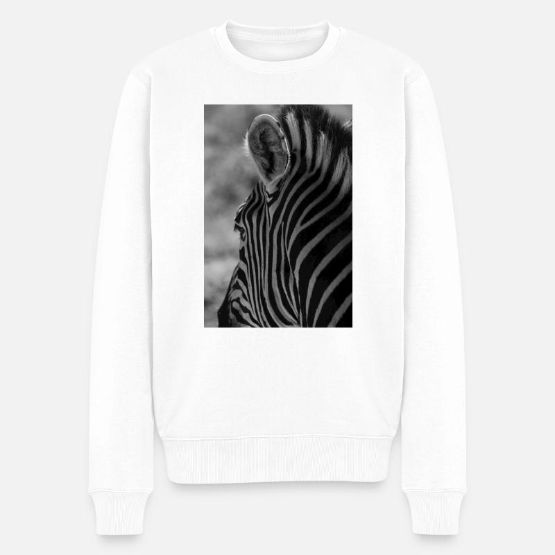 zebra - Männer Premium Bio Pullover - Weiß