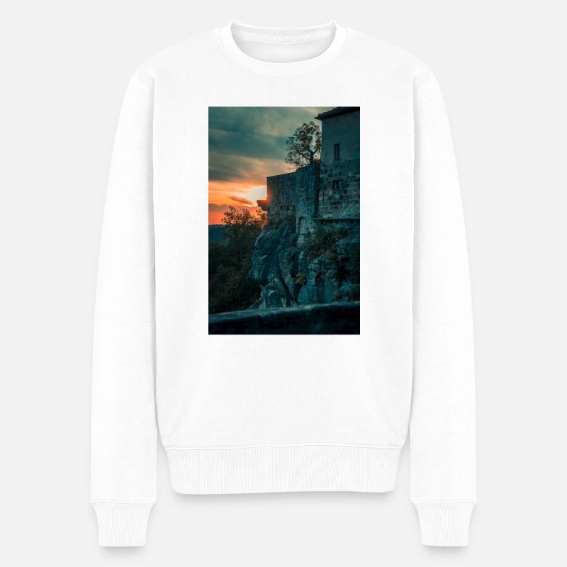 Hohnstein Schloss Sächsische Schweiz - Männer Premium Bio Pullover - Weiß