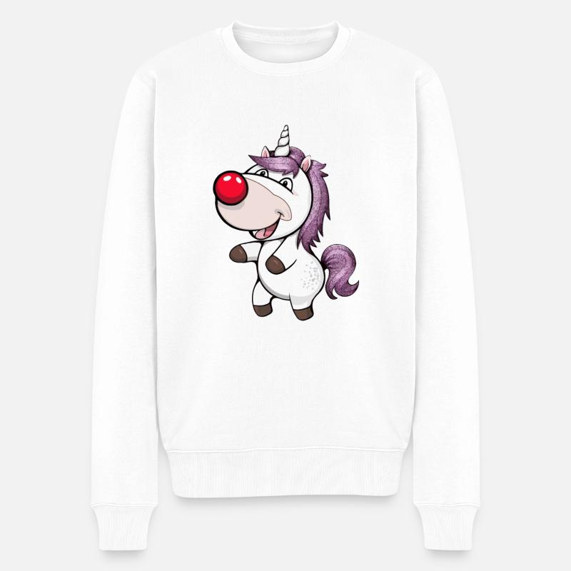 Licorne Nez Rouge - Pull Premium bio Homme - blanc