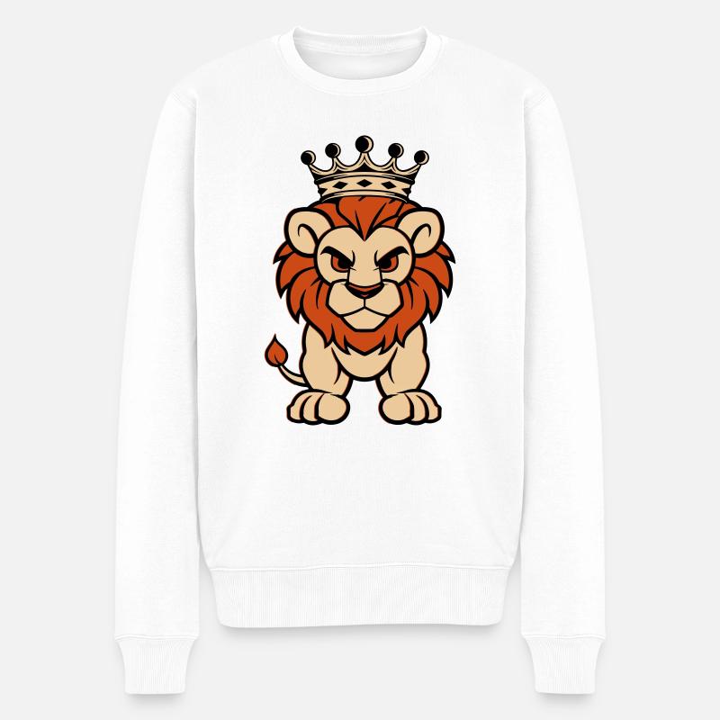 Couronne de Lion Comique - Pull Premium bio Homme - blanc