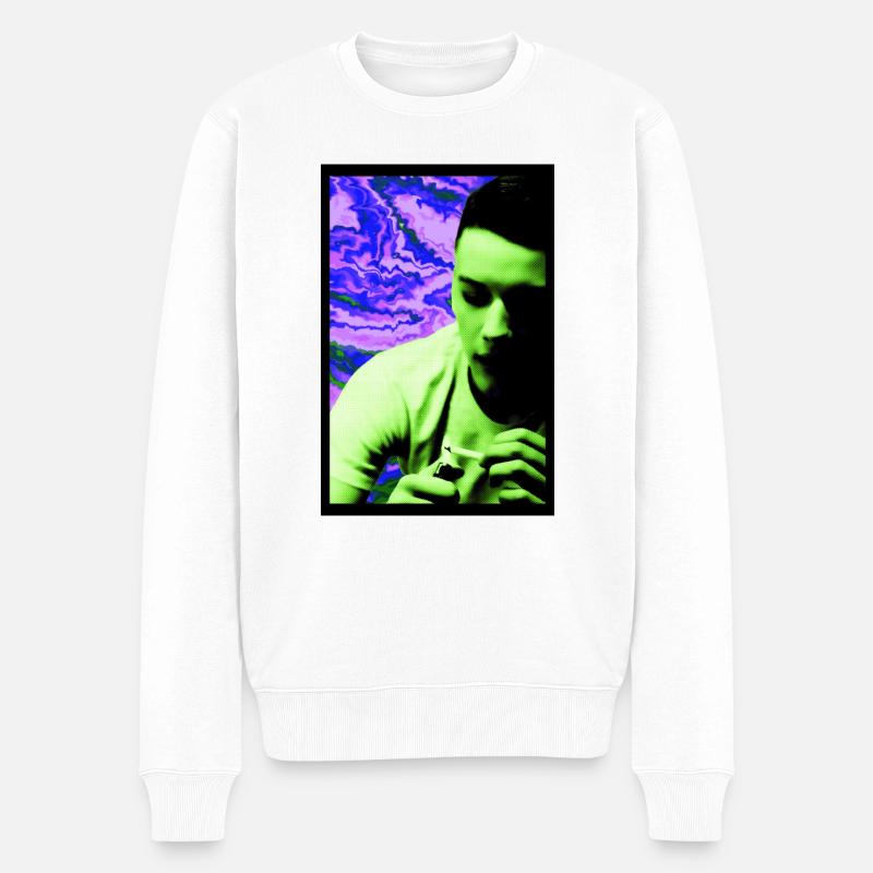 Yay - Männer Premium Bio Pullover - Weiß