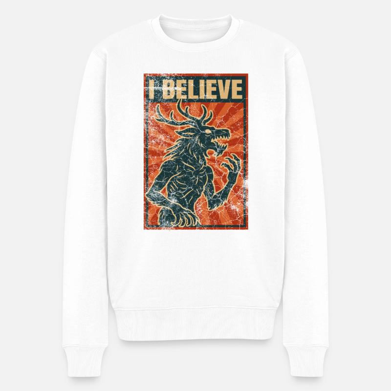 Je crois – Craignez le Wendigo - Pull Premium bio Homme - blanc