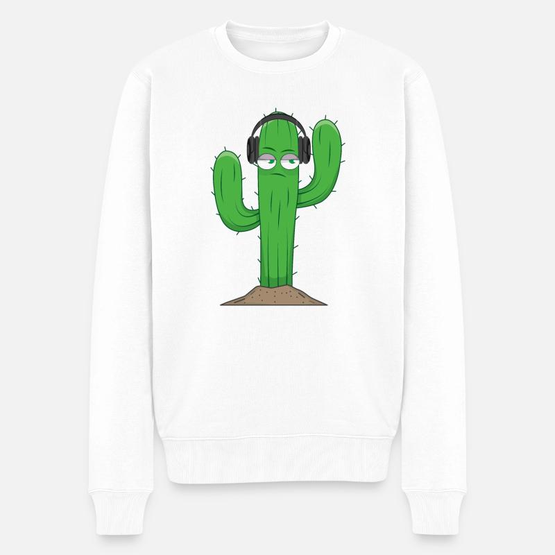 CDMO Cactus - Men's Premium Organic Jumper - white