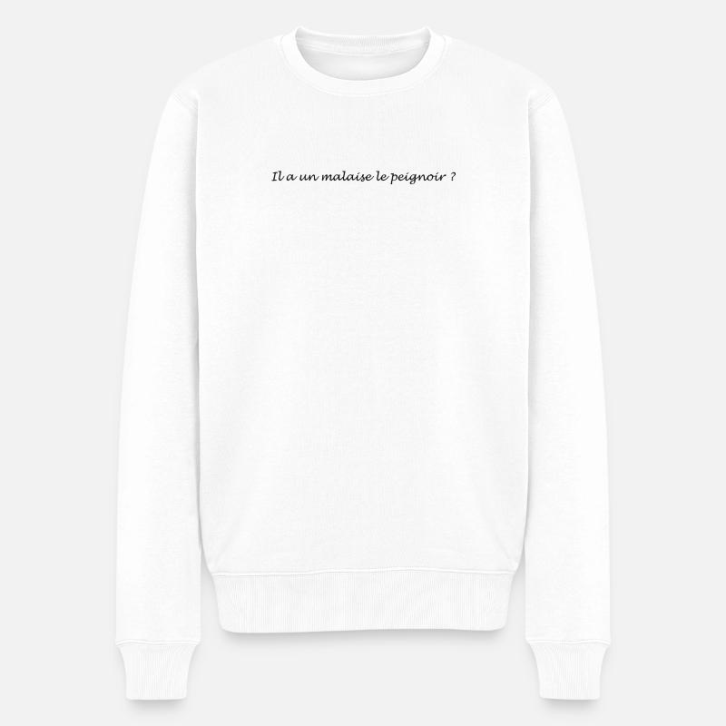 il a un malaise le peignoir ? - Pull Premium bio Homme - blanc