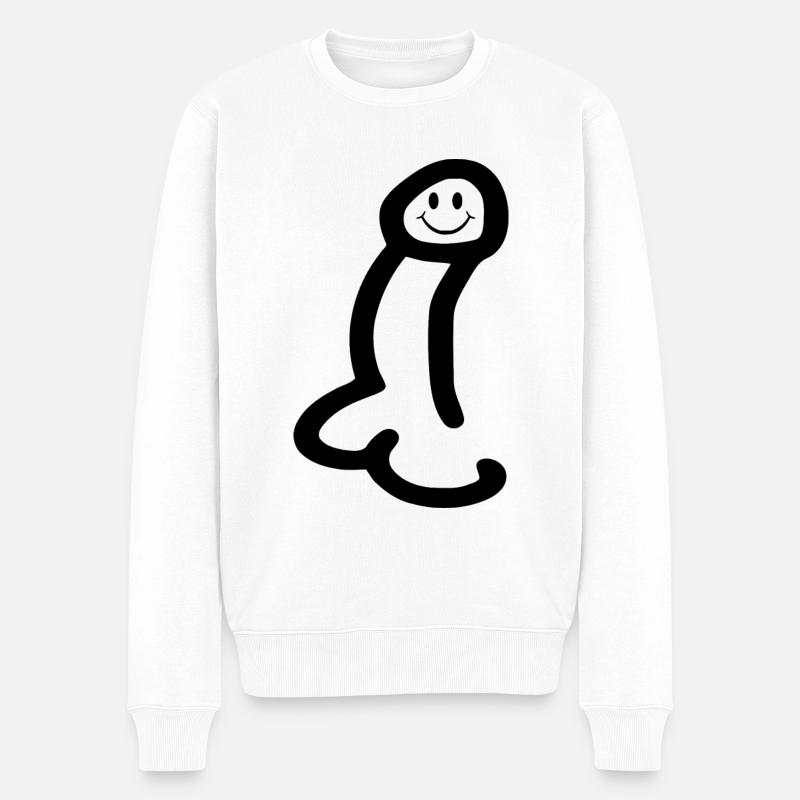 Penis cock dick - Pull Premium bio Homme - blanc