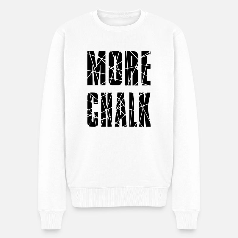 MORE CHALK - Männer Premium Bio Pullover - Weiß