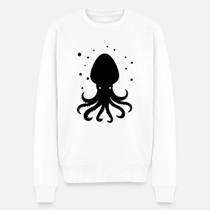 Oktopus Krake Zootier Meereswesen Tentakel - Männer Premium Bio Pullover - Weiß