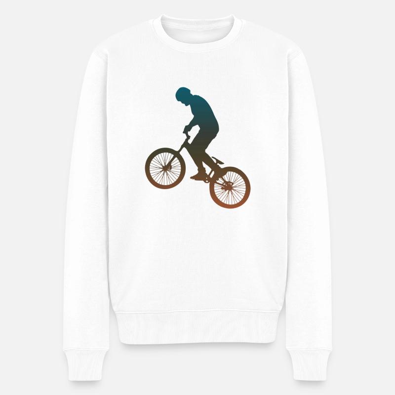 Fahrrad / Biker - Männer Premium Bio Pullover - Weiß