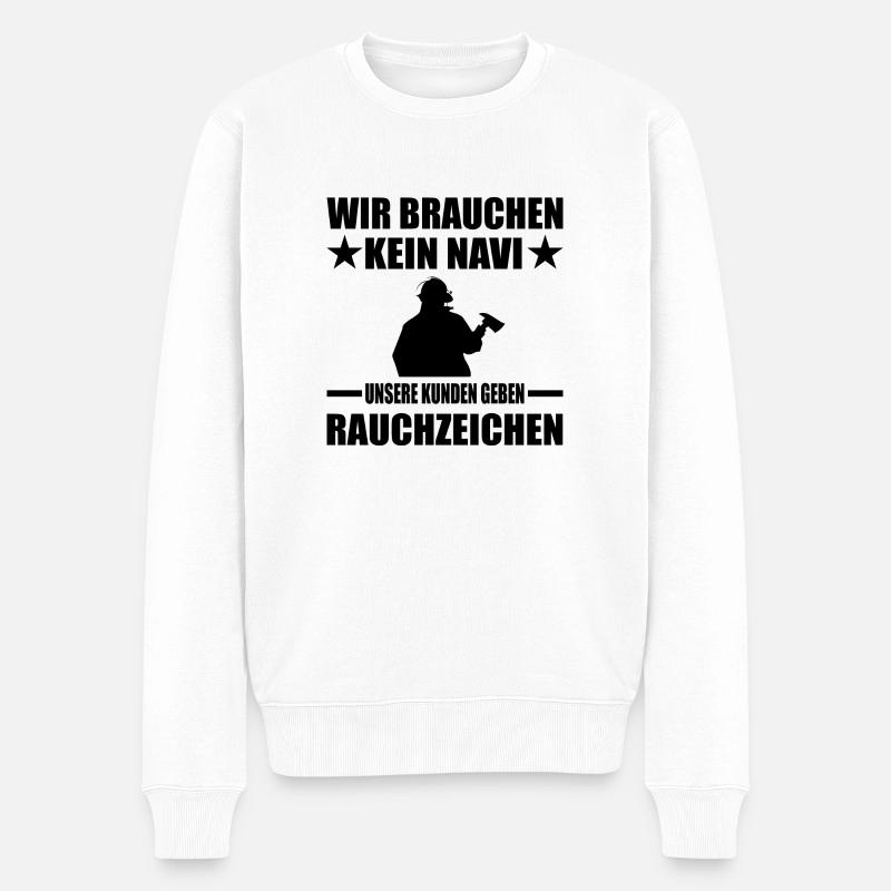 Feuerwehr - Männer Premium Bio Pullover - Weiß