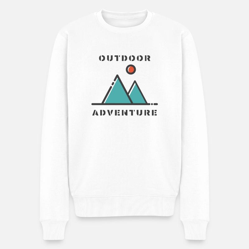 Outdoor Adventure - Männer Premium Bio Pullover - Weiß