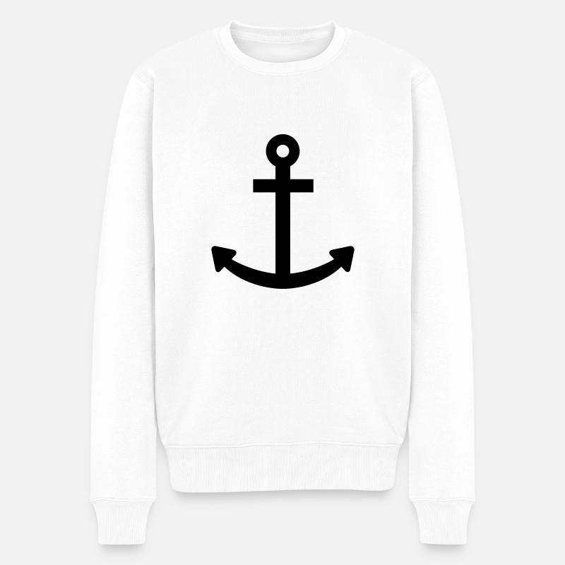 anchors - Männer Premium Bio Pullover - Weiß
