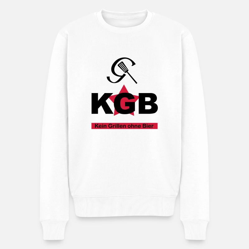 KGB - Kein Grillen... - Männer Premium Bio Pullover - Weiß