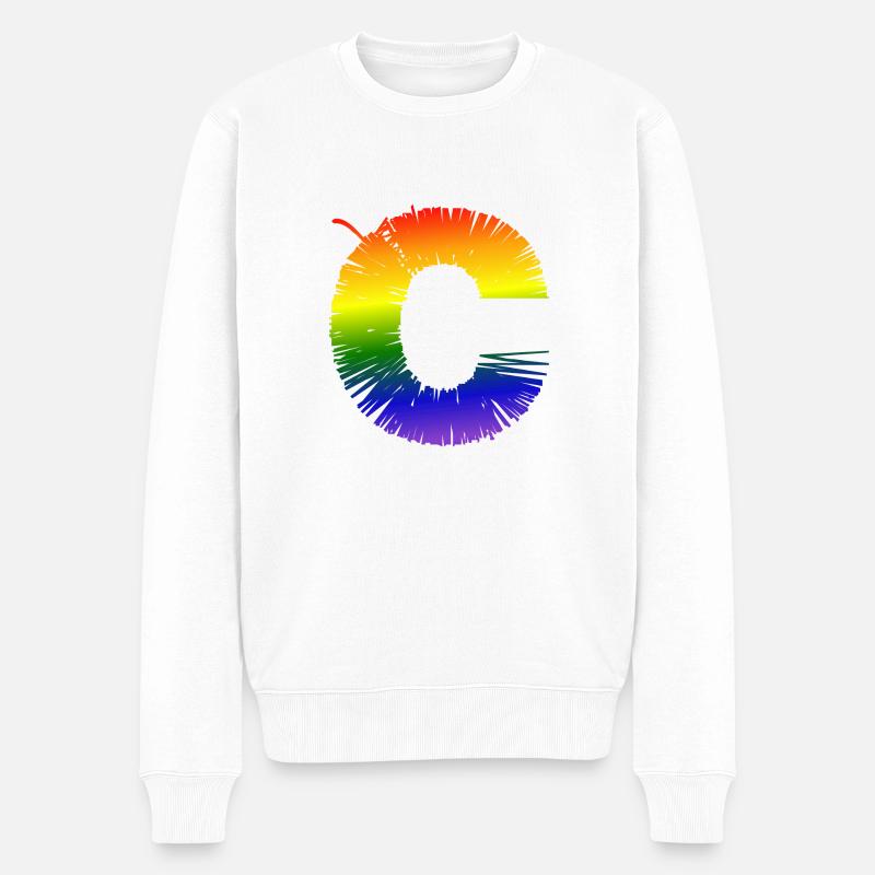 Rainobow C - Männer Premium Bio Pullover - Weiß