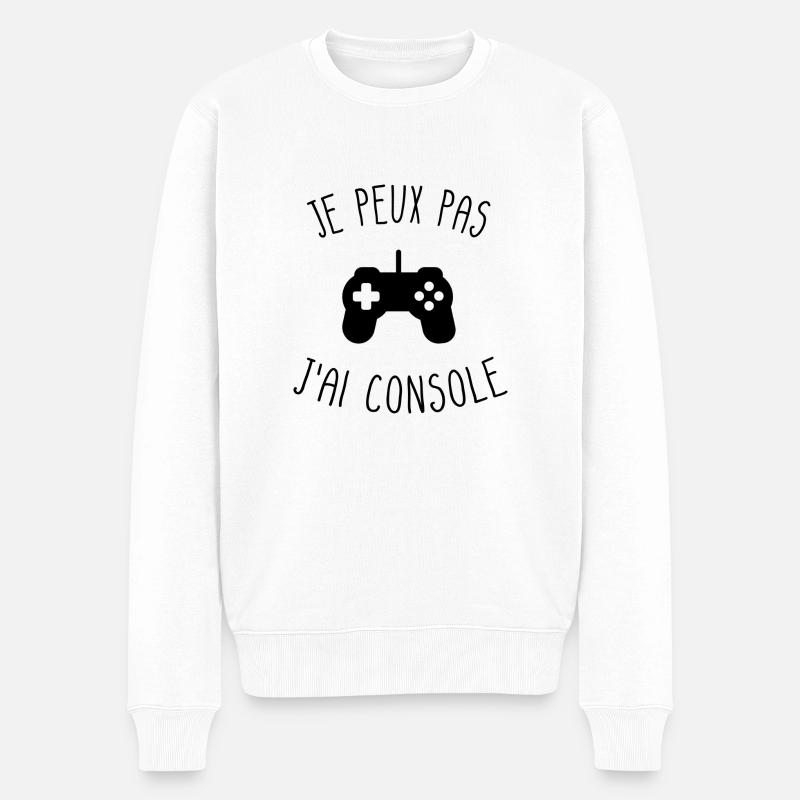 console - Pull Premium bio Homme - blanc