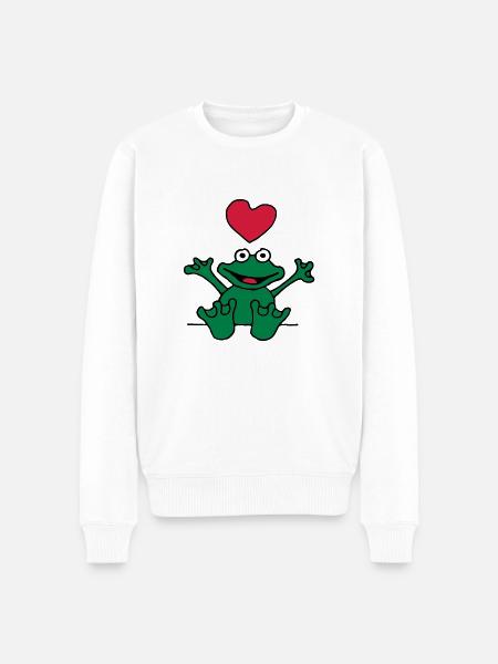 heart_frog_1220113c_b - Pull Premium bio Homme - blanc