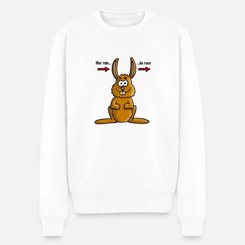hase_02_e - Pull Premium bio Homme - blanc