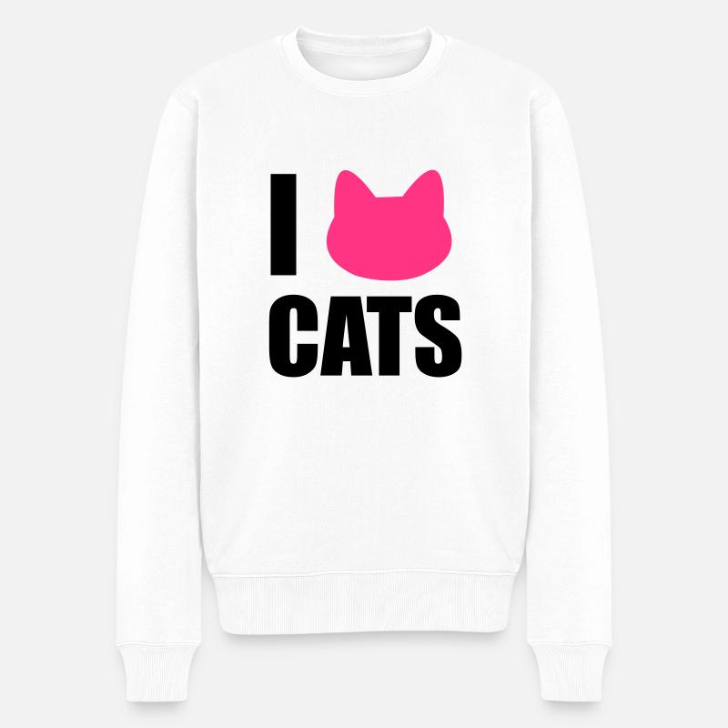 chat - Pull Premium bio Homme - blanc