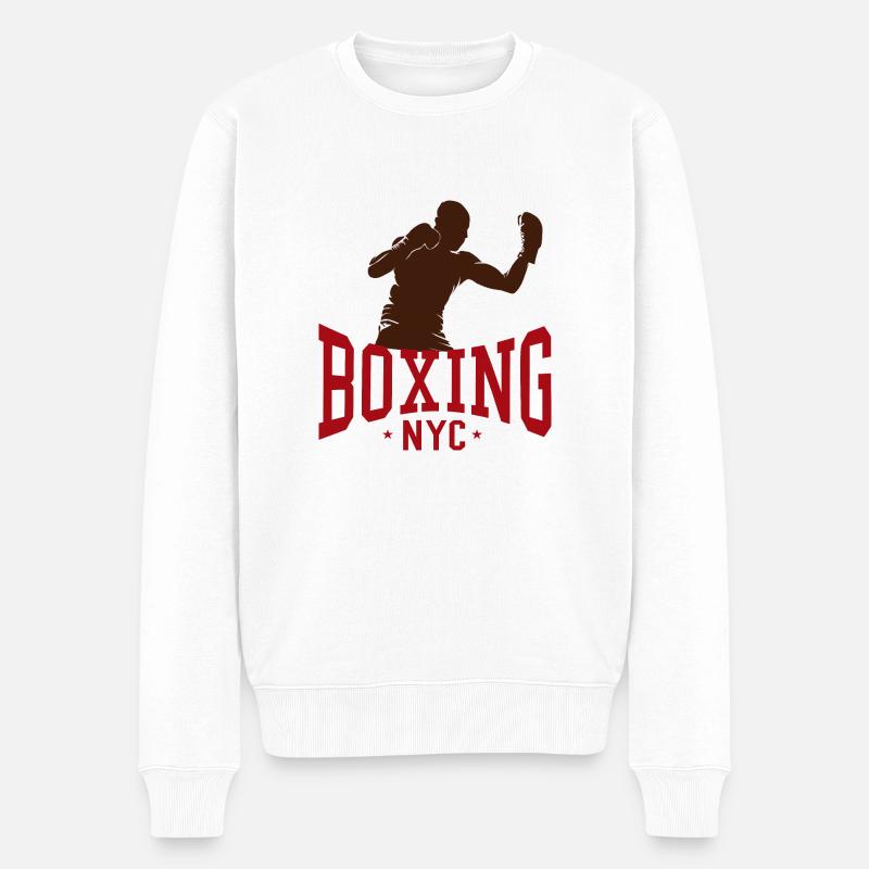 Boxe NYC - Pull Premium bio Homme - blanc