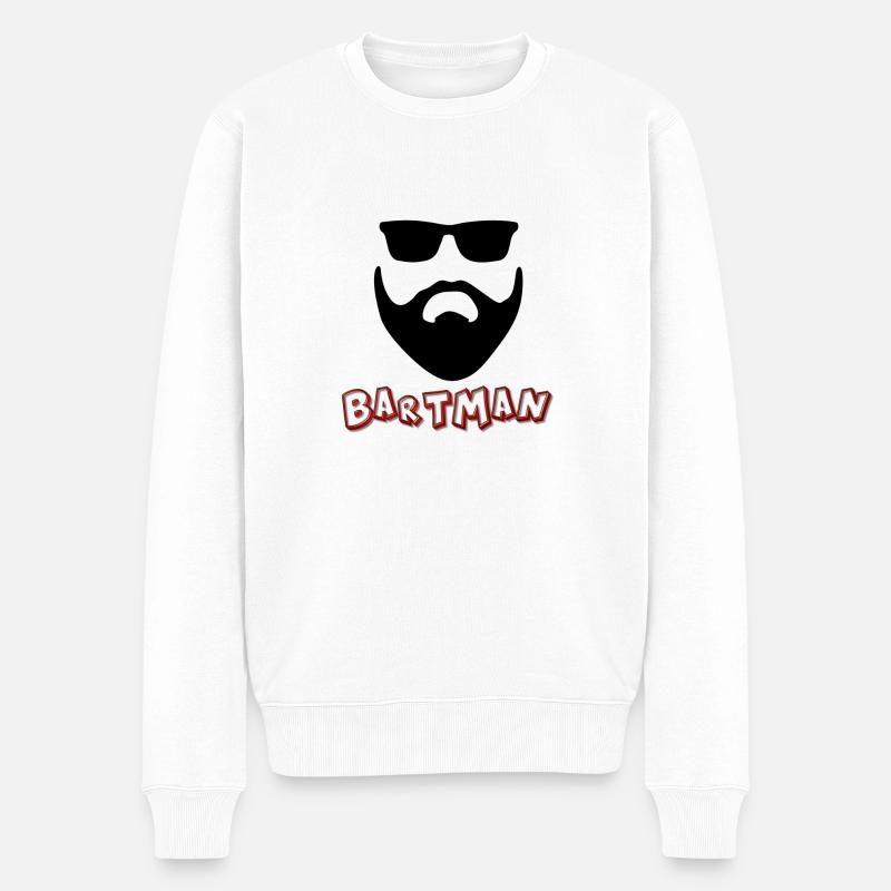 Bartman - Pull Premium bio Homme - blanc