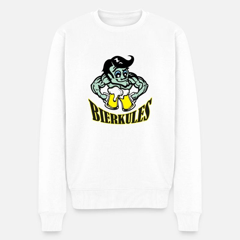 bierkules5c - Männer Premium Bio Pullover - Weiß