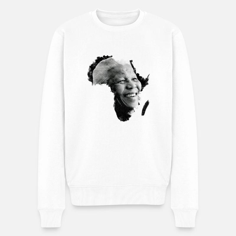 Nelson Mandela - Pull Premium bio Homme - blanc