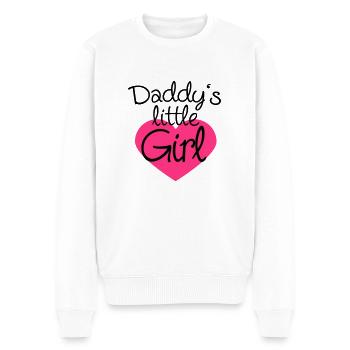 Daddys Little Girl Heart Logo - Männer Premium Bio Pullover - Weiß - Vorne - Thijin (182cm)