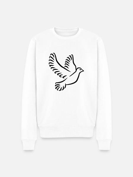 Dove - Men's Premium Organic Jumper - white