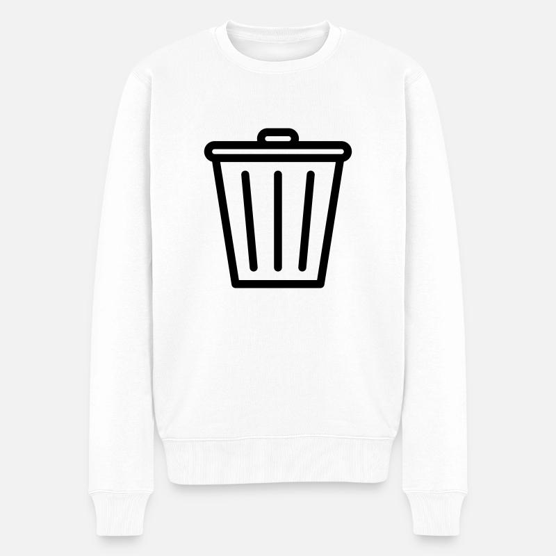 Mülleimer - Männer Premium Bio Pullover - Weiß